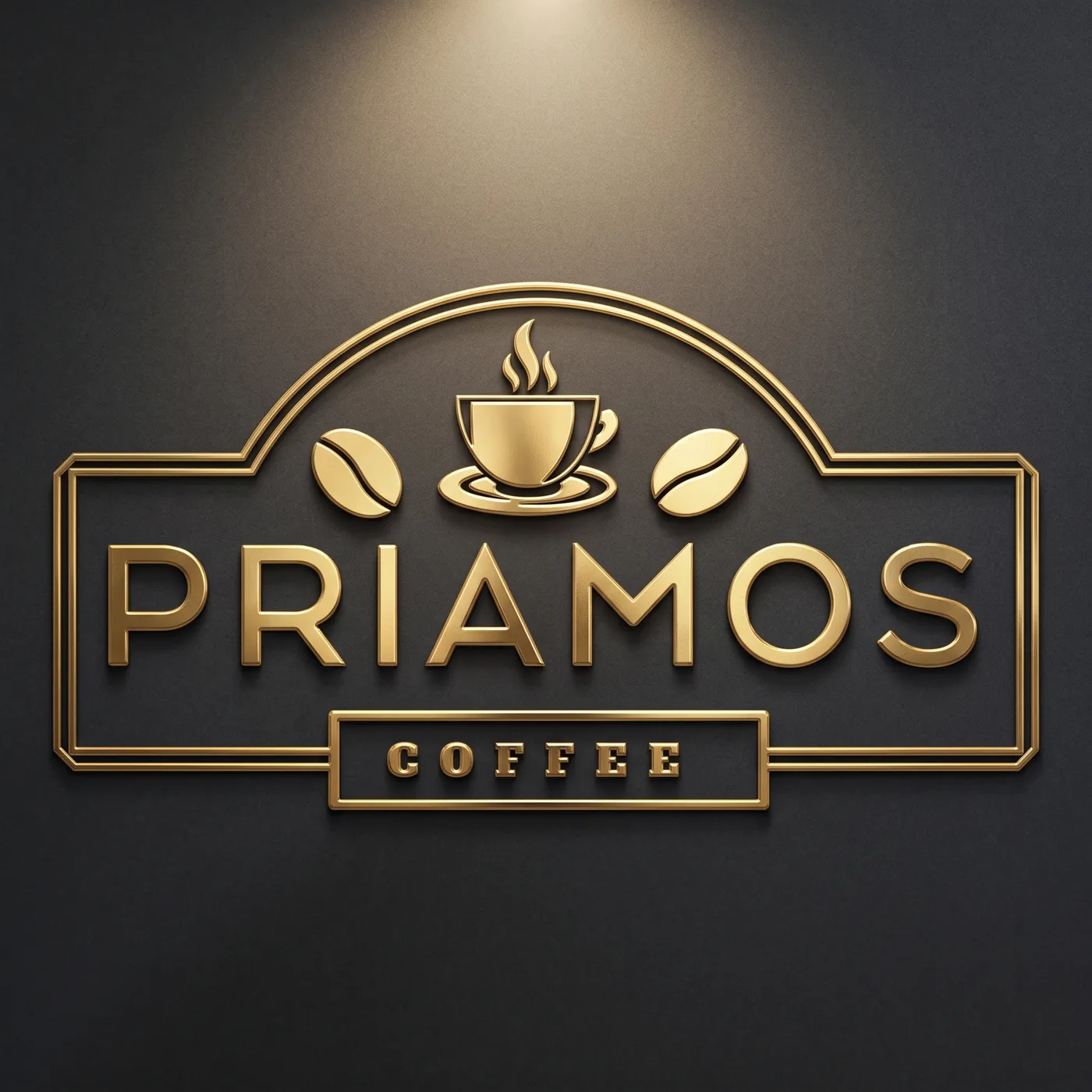 Priamos Coffee zlatni logo